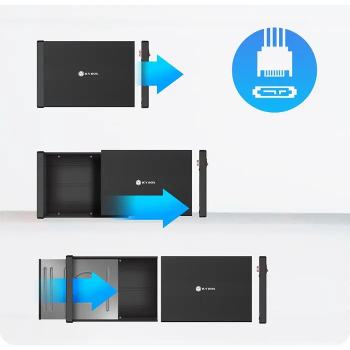IcyBox IB-525-U3 zunanje ohišje za 5,25" SATA DVD enote