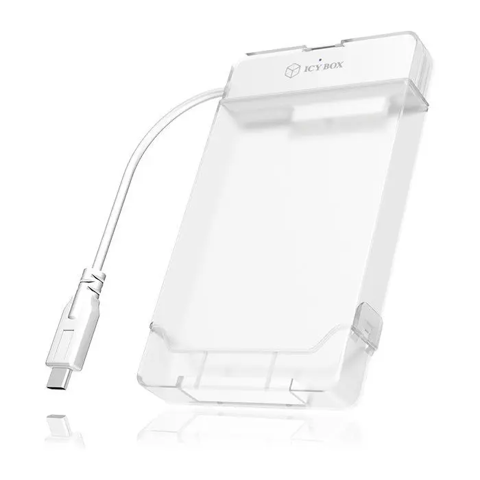 IcyBox IB-AC703-C USB-C 3.2 transparentno ohišje za 2,5" HDD in SSD diske