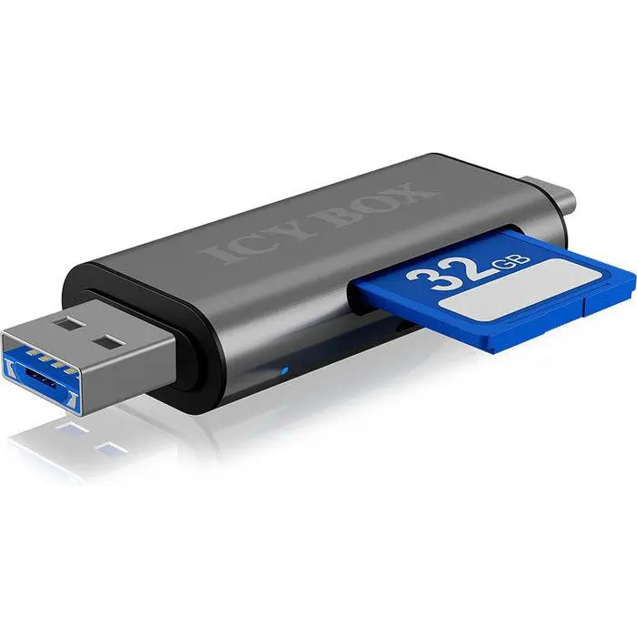 IcyBox IB-CR200-C USB-C/A/Micro B čitalec kartic SD/microSD