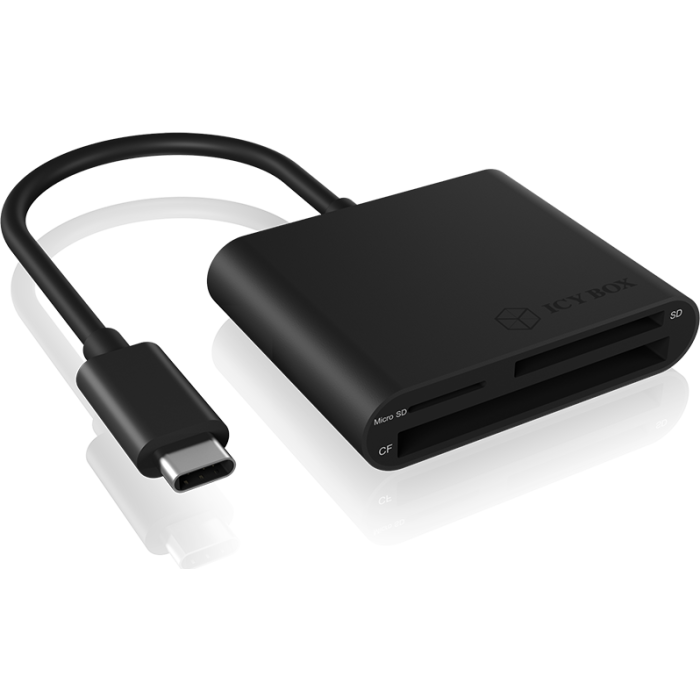 IcyBox IB-CR301-C3 USB-C čitalec kartic CF/SD/microSD