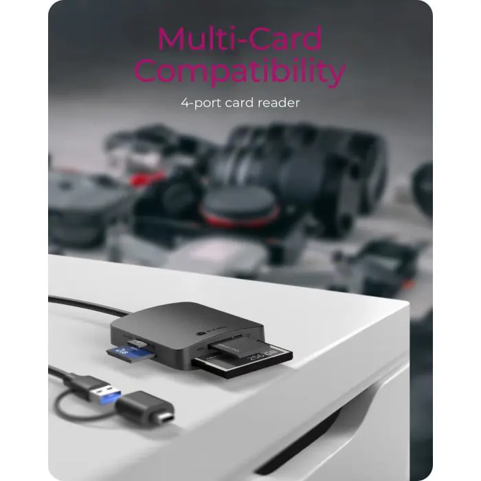 IcyBox IB-CR302-CU3 USB 3.0 card reader with USB-A and USB-C connectors