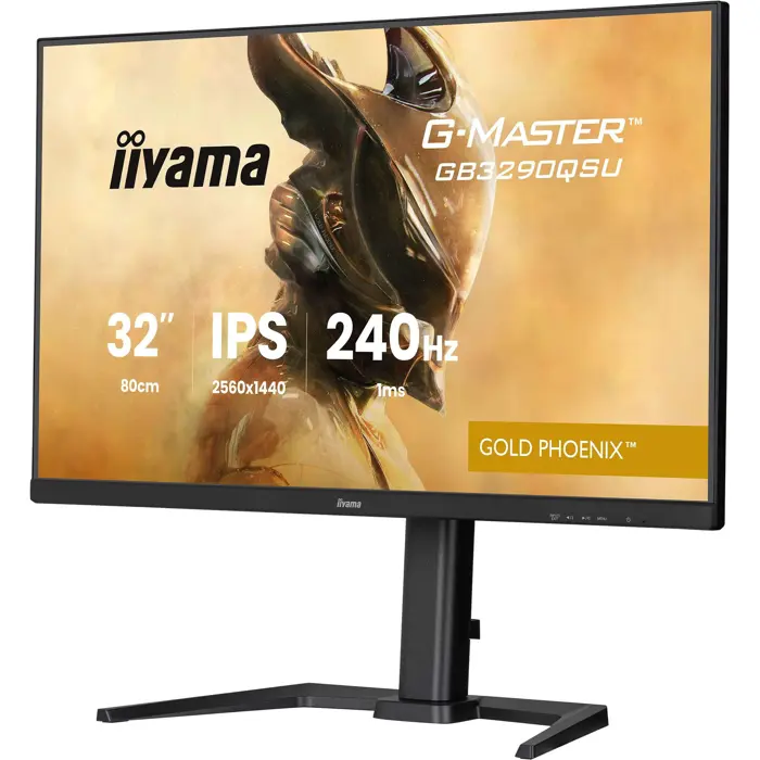 iiyama G-Master GB3290QSU-B1 Gold Phoenix, gaming monitor - 31.5 - black (matt), QHD, IPS, Free-Sync-Premium, 240Hz panel