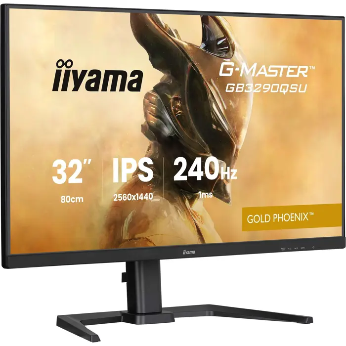 iiyama G-Master GB3290QSU-B1 Gold Phoenix, gaming monitor - 31.5 - black (matt), QHD, IPS, Free-Sync-Premium, 240Hz panel