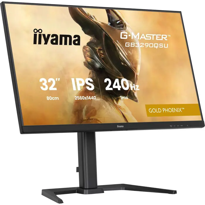 iiyama G-Master GB3290QSU-B1 Gold Phoenix, gaming monitor - 31.5 - black (matt), QHD, IPS, Free-Sync-Premium, 240Hz panel