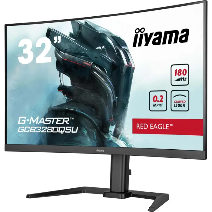Iiyama G-Master GCB3280QSU-B2 (80 cm (31.5 inches), black (matt), QHD, VA, curved, adaptive sync, 180 Hz panel)