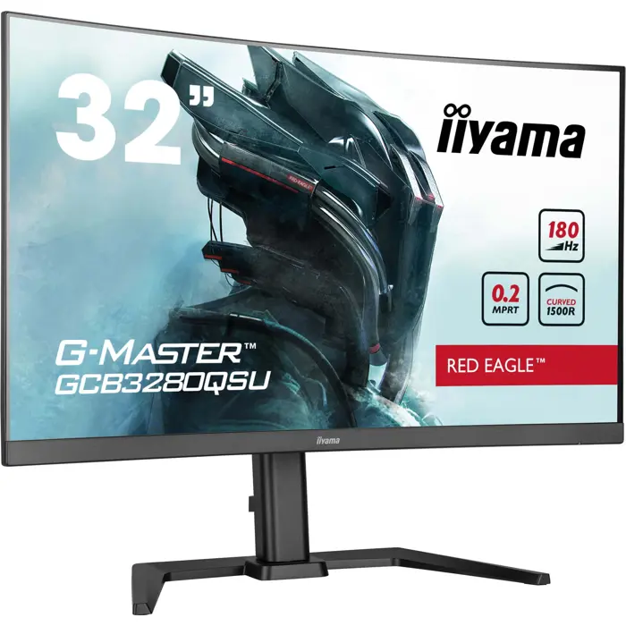Iiyama G-Master GCB3280QSU-B2 (80 cm (31.5 inches), black (matt), QHD, VA, curved, adaptive sync, 180 Hz panel)