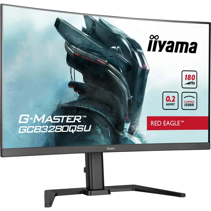 Iiyama G-Master GCB3280QSU-B2 (80 cm (31.5 inches), black (matt), QHD, VA, curved, adaptive sync, 180 Hz panel)