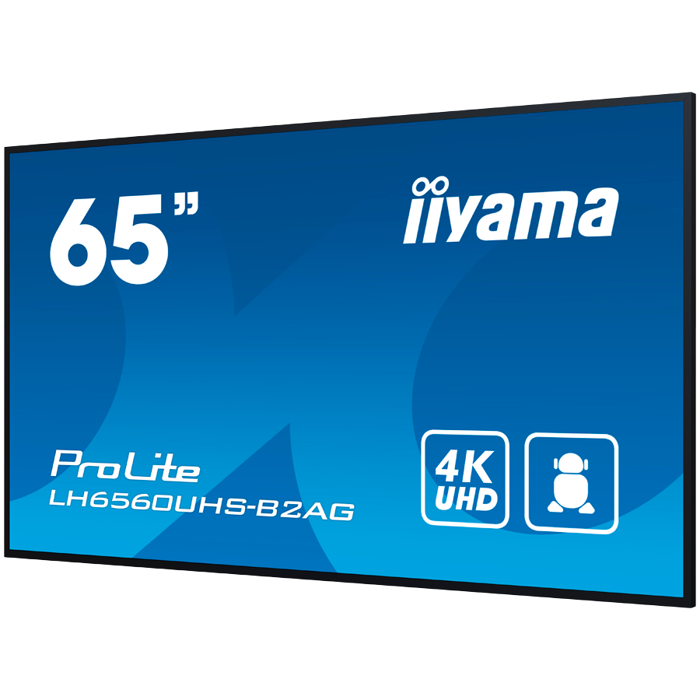 IIYAMA LFD LH6560UHS-B2AG 65 inch 4K UHD 500 cd 6.5ms Android 11 OS iiSignage 2 FailOver EShare