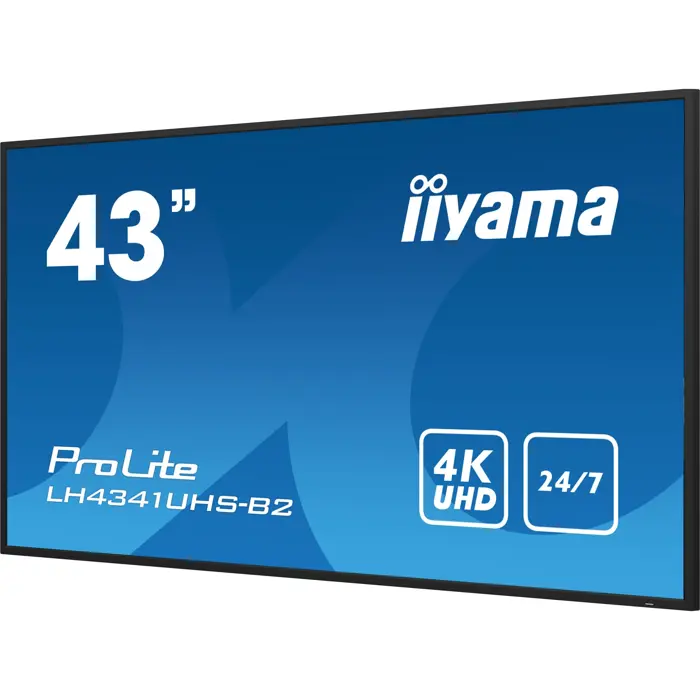 iiyama ProLite LH4341UHS-B2, Public Display (black (glossy), UltraHD/4K, IPS, media player)