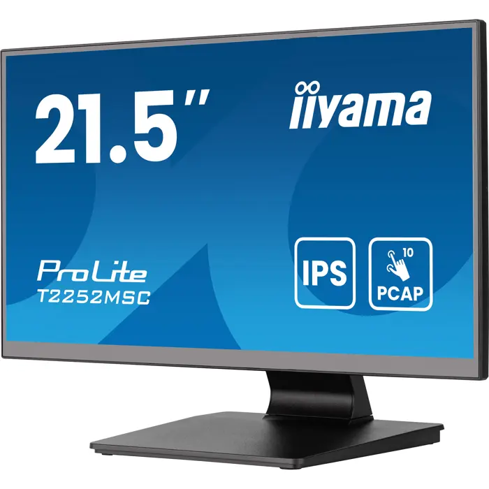 Iiyama ProLite T2252MSC-B2AG (54.5 cm (21.5 inches), black (matt), FHD, IPS, touchscreen, HDMI, DP, anti-reflective coating, 100Hz panel)