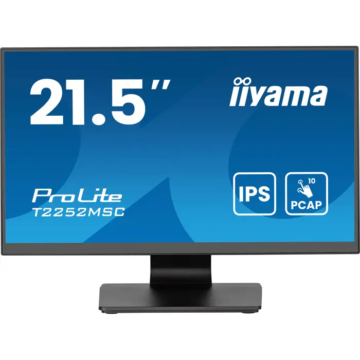 Iiyama ProLite T2252MSC-B2AG (54.5 cm (21.5 inches), black (matt), FHD, IPS, touchscreen, HDMI, DP, anti-reflective coating, 100Hz panel)