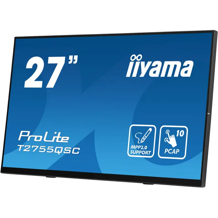 Iiyama ProLite T2755QSC-B1 (68.4 cm (27 inches), black (matt), WQHD, IPS, touchscreen, USB hub)