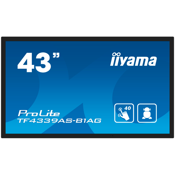 IIYAMA Prolite TF4339AS-B1AG Business Monitor - 108 cm (42.5"), 4K UHD (3840x2160), IPS LED, 60Hz, 8ms, 500 cd/m²