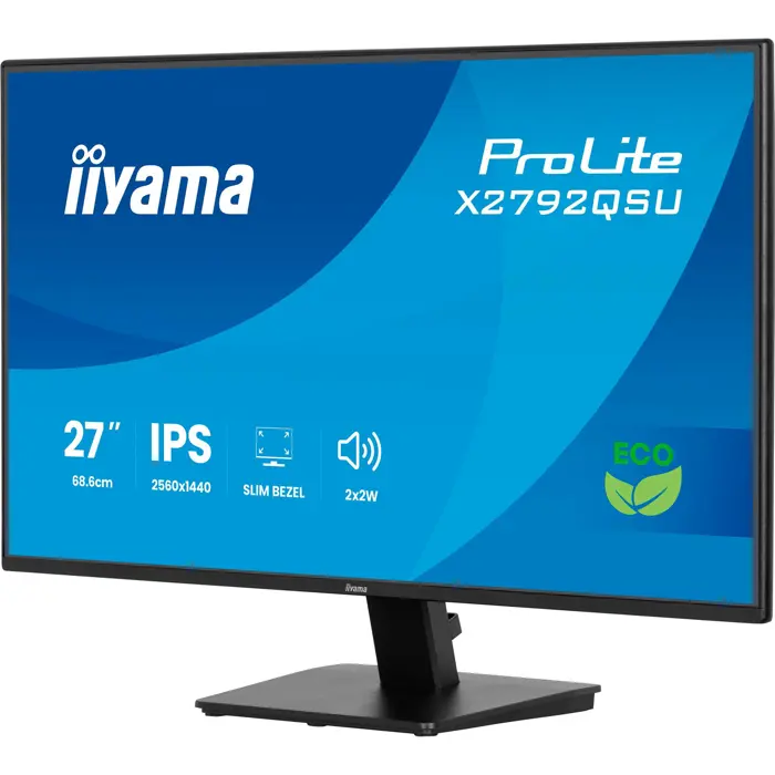 iiyama ProLite X2792QSU-B1, LED monitor - 27 - black (matt), QHD, IPS, HDMI, DP, USB hub, 120Hz panel