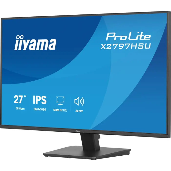 iiyama ProLite X2797HSU-B1 - 27 - FullHD, IPS, HDMI, DP, USB hub, speakers, 120Hz panel