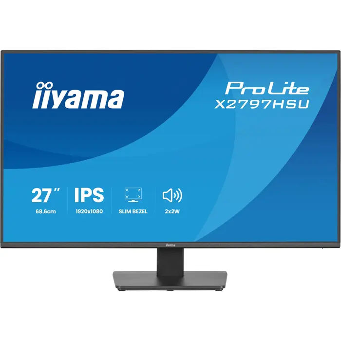 iiyama ProLite X2797HSU-B1 - 27 - FullHD, IPS, HDMI, DP, USB hub, speakers, 120Hz panel