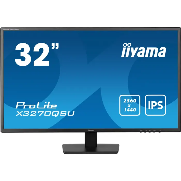 iiyama ProLite X3270QSU-B1, LED monitor - 31.5 - black (matt), WQHD, IPS, HDMI, DP, 100Hz panel