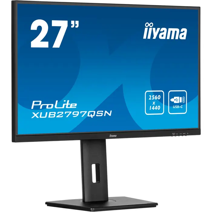 Iiyama ProLite XB2797QSNP-B1 (68.5 cm (27 inch), black (matt), QHD, IPS, HDMI, DP, USB-C, USB hub, Daisy Chain, KVM)