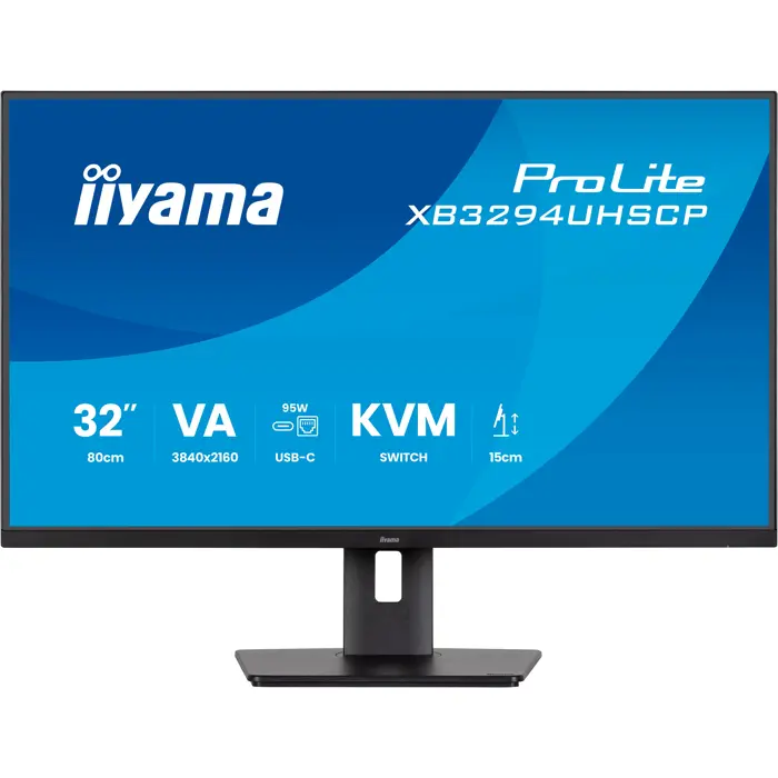 iiyama ProLite XB3294UHSCP-B1, LED monitor - 31.5 - black (matt), UltraHD/4K, VA, HDMI, DP, USB-C, USB hub