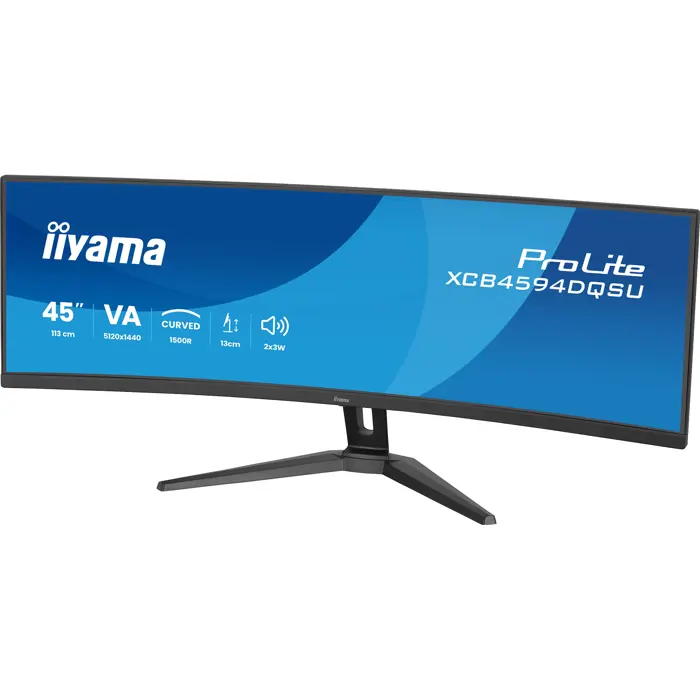 Iiyama ProLite XCB4594DQSU-B1 (113 cm (44.5 inches), black (matt), DQHD, VA, curved, HDMI, DP, USB-C, USB hub)