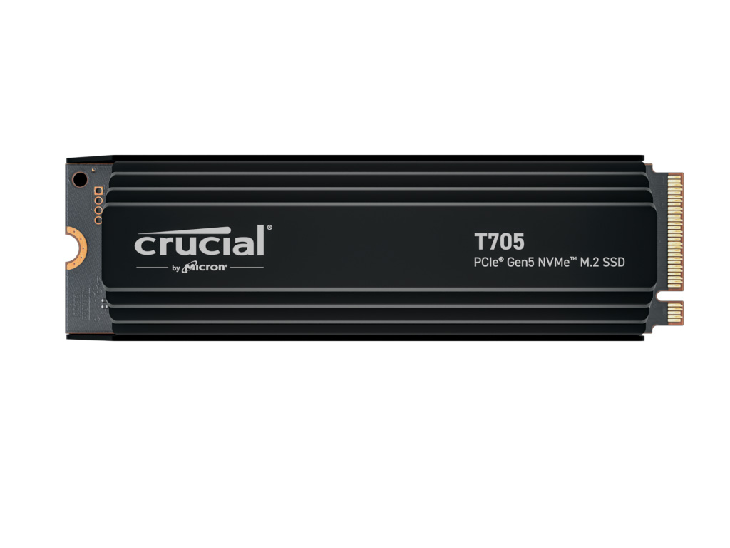 SSD 2TB M.2 80mm PCI-e 5.0 x4 NVMe, CRUCIAL T705 Heatsink (CT2000T705SSD5) - CT2000T705SSD5
