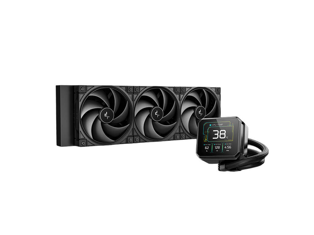 Vodeno hlađenje AIO Liquid Cooler DeepCool SPARTACUS 360, 360mm, LCD, black- R-SPT360-BKDSMP-G-1