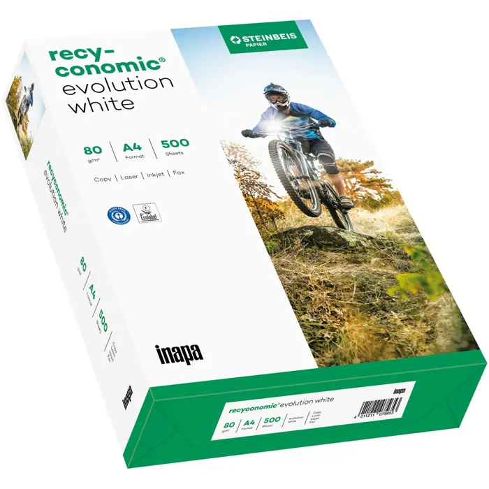 Inapa Recyconomic Evolution white A4, paper (DIN A4 (500 sheets), 80 g/m)