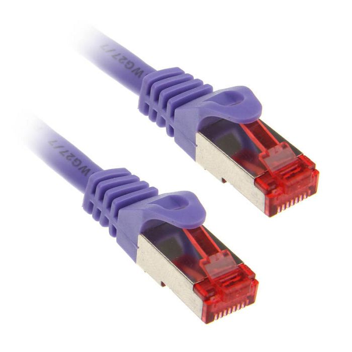 InLine Patchkabel Cat.6, S/FTP (PiMf), 250MHz, violet - 3m 76403P