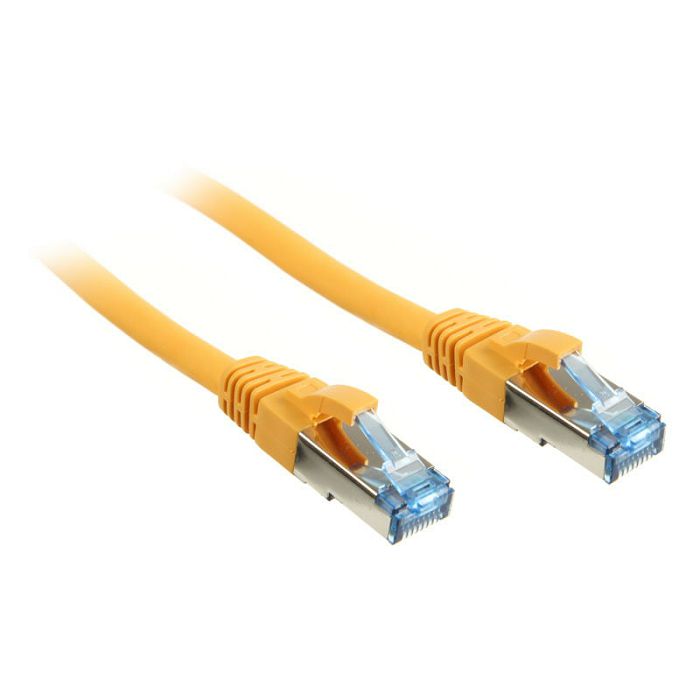 InLine Patchkabel Cat.6A, S/FTP (PiMf), 500MHz, yellow - 2m 76802Y
