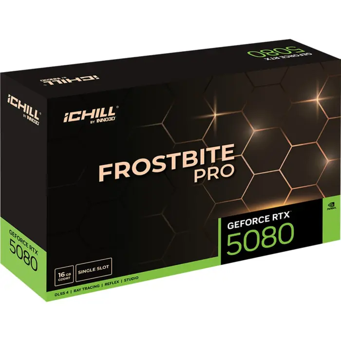 INNO3D GeForce RTX 5080 ICHILL FROSTBITE PRO, graphics card DLSS 4, 3x DisplayPort, 1x HDMI 2.1