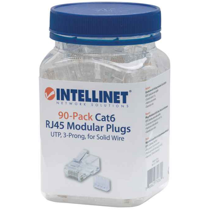 Intellinet konektor, UTP, CAT6, RJ45, 90 kom