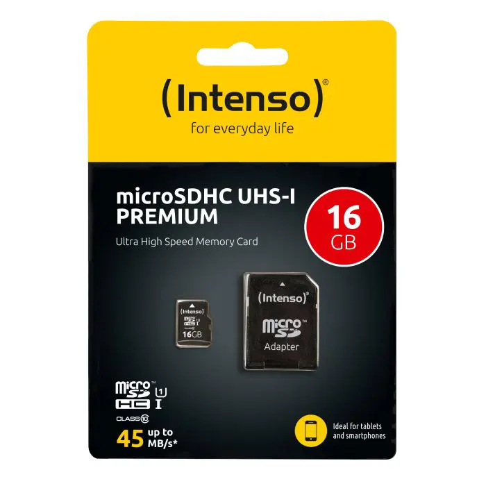 Intenso 16GB microSDXC UHS-I Class 10 Premium memory card