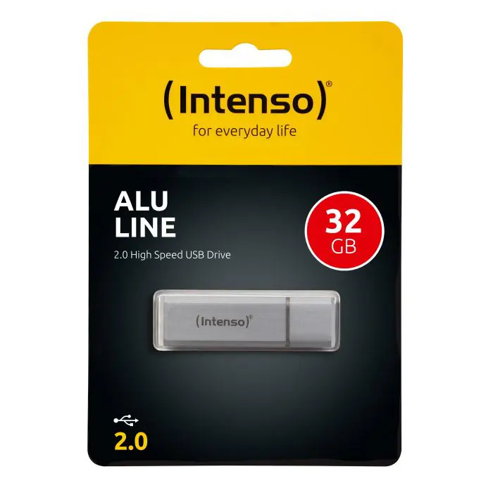 Intenso 32GB Alu Line USB 2.0 Memory Stick - Silver