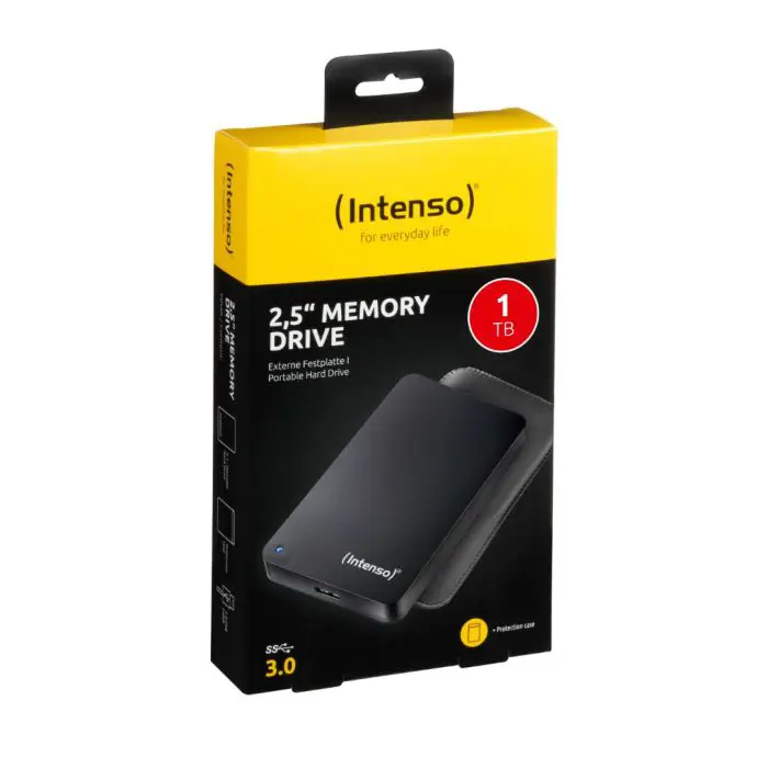 Intenso external disk 2TB 2.5" Memory Drive USB 3.0 Black + case