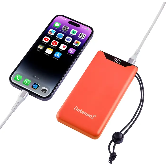 Intenso Powerbank F10000 Orange (orange, 10,000 mAh, PD 3.0, Quick Charge 3.0)