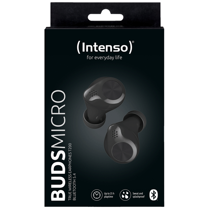 (Intenso) Slušalice bežične sa kutijicom za punjenje, Bluetooth - BUDS MICRO T200 Black