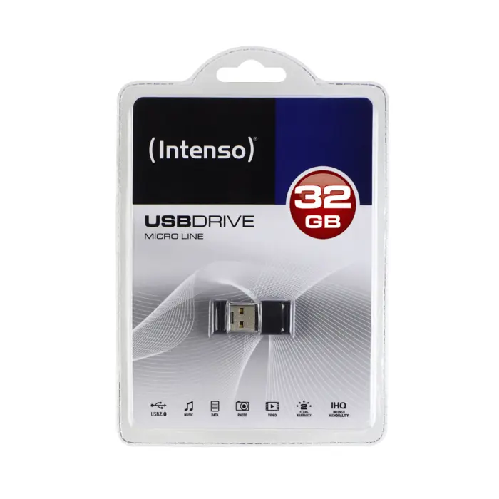 Intenso USB 32GB 6,5/16,5 Micro Line black U2