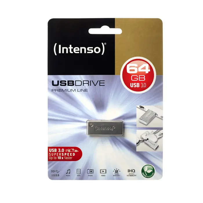 Intenso USB 64GB 20/35 Premium Line silver USB 3.0