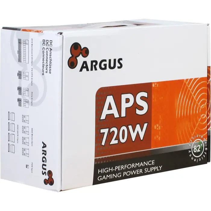 Inter-Tech Argus APS-720 720W, PC power supply (black, 2x PCIe, 720 watts)