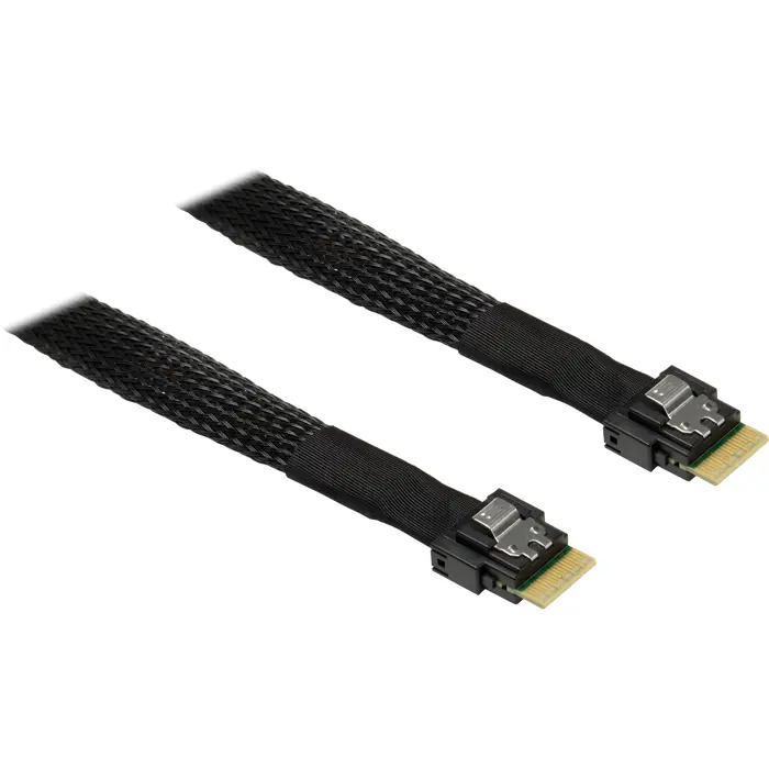 Inter-Tech Cable MiniSAS SFF 8654-4i > SFF 8654-4i (black, 0.7 meter)