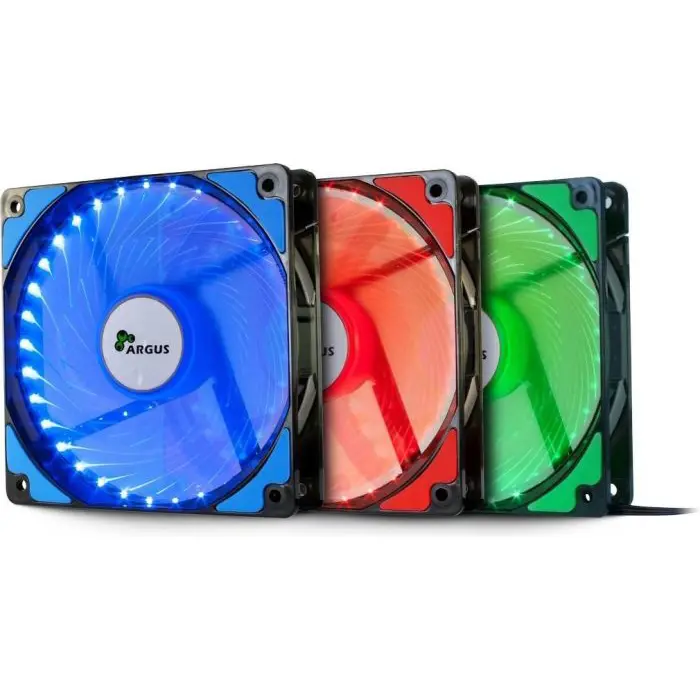 Inter-Tech L-12025 BL blue 120x120x25mm