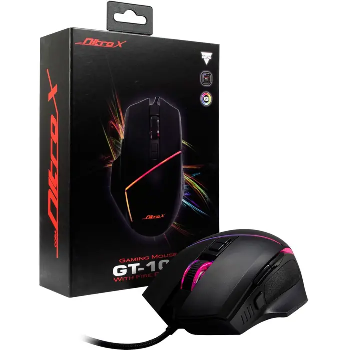 Inter-Tech Nitrox GT-100 RGB, gaming mouse (black)