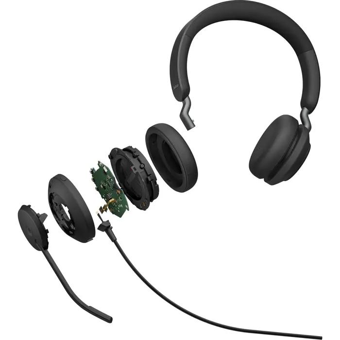 Jabra Evolve2 40 SE (black, MS version, stereo, USB-A and USB-C)