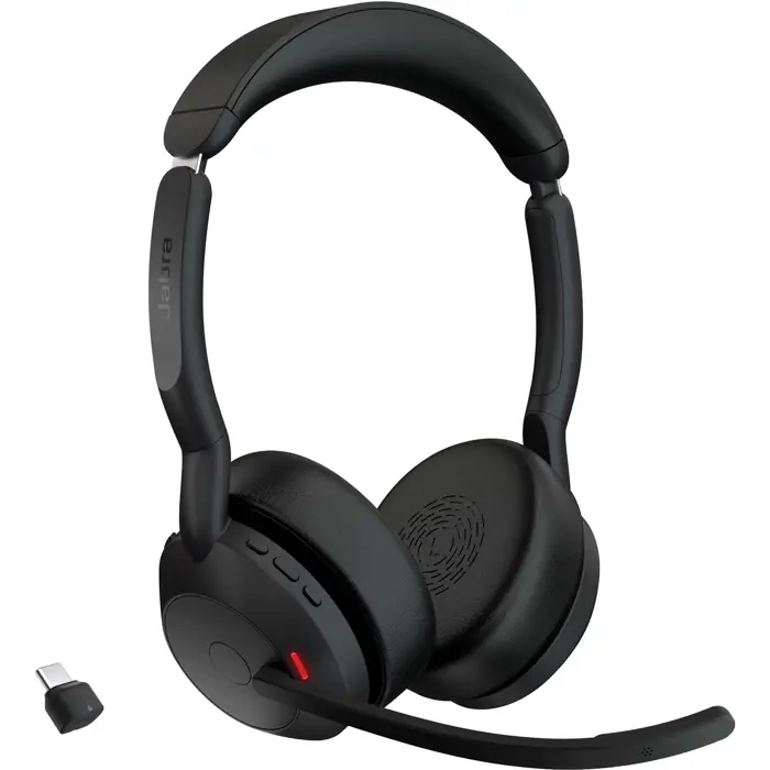 Jabra Evolve2 55, with charging station, headset (black, stereo, Microsoft Teams, USB-C, Link380c)