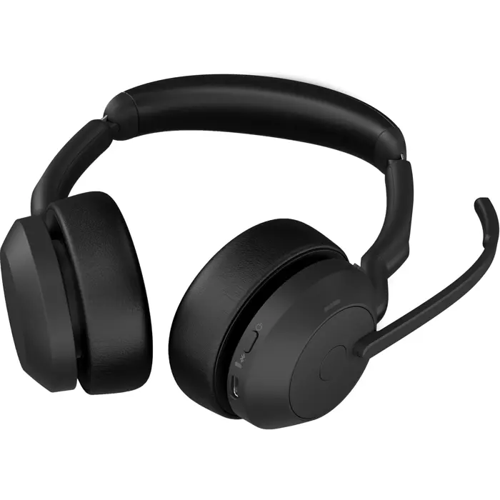 Jabra Evolve2 55, with charging station, headset (black, stereo, Microsoft Teams, USB-C, Link380c)
