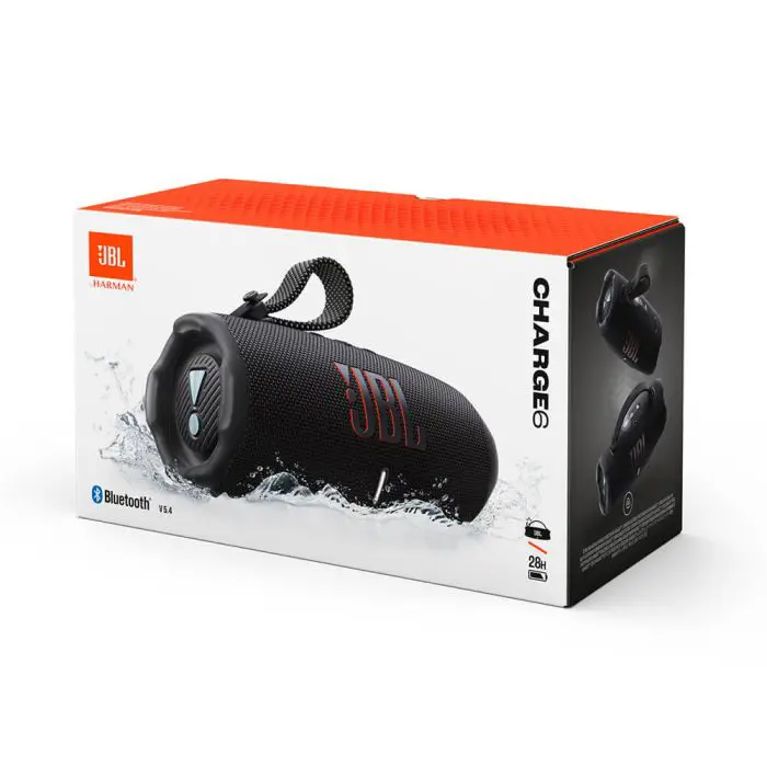 JBL Charge 6 Bluetooth portable speaker, black