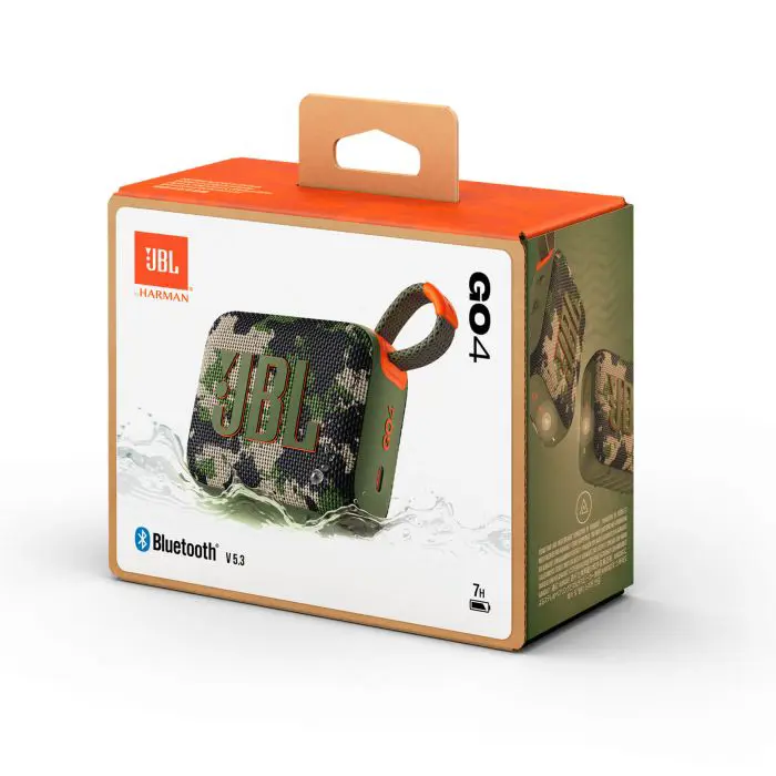 JBL GO 4 Bluetooth portable speaker, squad