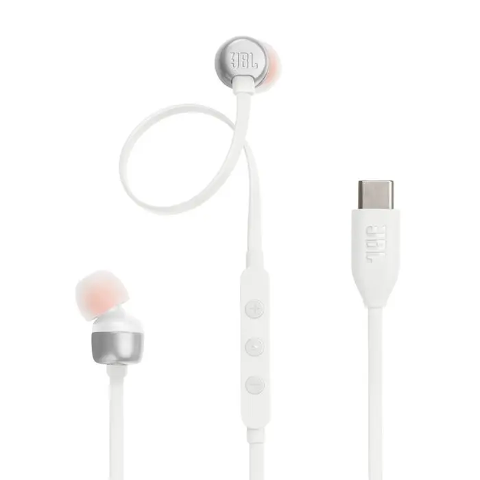JBL USB-C Tune 310C Wire Headset, White