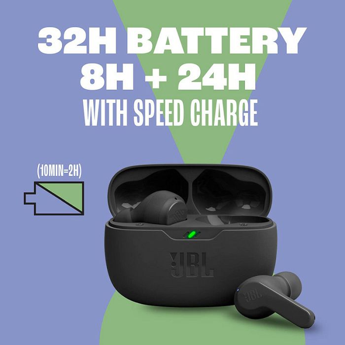 JBL Vibe Beam BT5.0 In-ear bežične slušalice s mikrofonom, crne