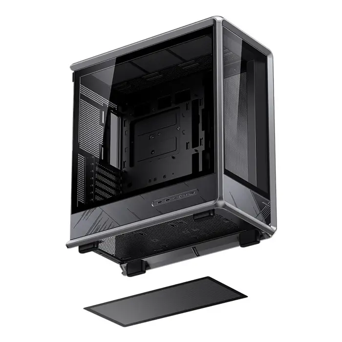 Jonsbo D401 PC-Gehäuse, Midi Tower, ATX, Tempered Glass - black